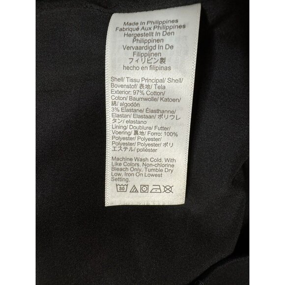 J Crew Sheath Dress 12 Black Short Sleeve Stretch Cotton Washable Career Casual - Picture 7 of 10